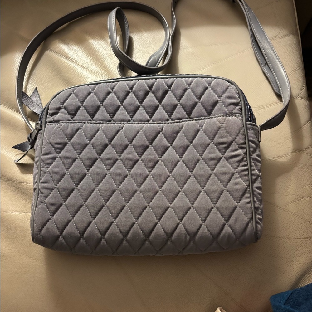 Vera Bradley Gray Quilted Crossbody Bag